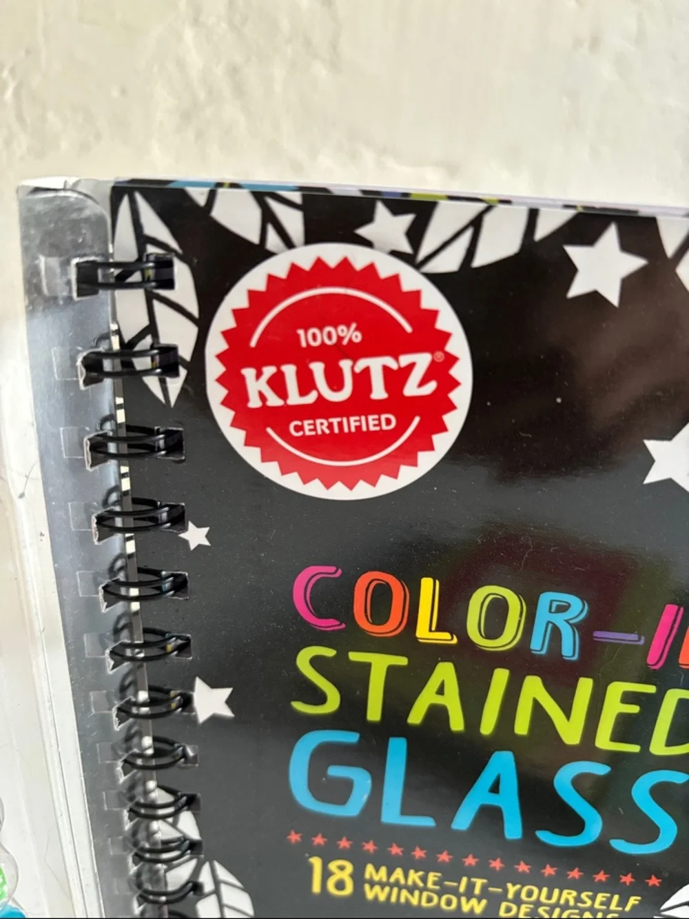 Klutz Color-In Stained Glass Kit with Neon Pens & Create your Own Card Kit‎